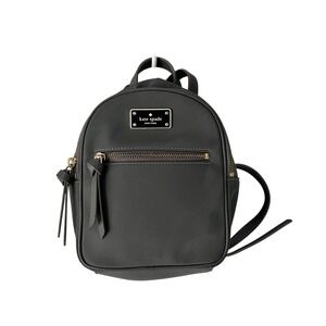 Kate Spade New York Gray Nylon Mini Backpack‎ Bag Travel Purse